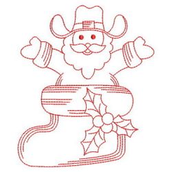 Redwork Christmas Santa 07(Sm) machine embroidery designs