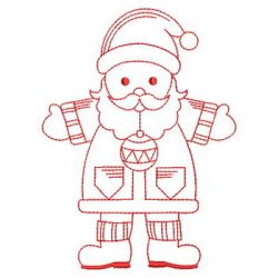 Redwork Christmas Santa 10(Sm) machine embroidery designs