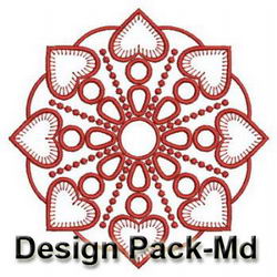 Candlewicking Symmetry Quilt(Md) machine embroidery designs