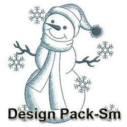 Bluework Snowman 1(Sm) machine embroidery designs