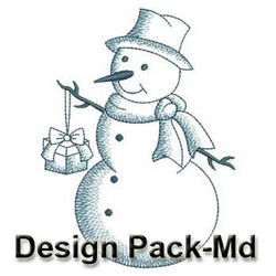 Bluework Snowman 1(Md) machine embroidery designs