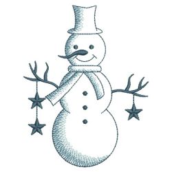 Bluework Snowman 1 01(Lg) machine embroidery designs