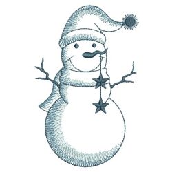 Bluework Snowman 1 02(Md) machine embroidery designs