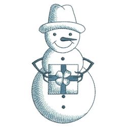 Bluework Snowman 1 06(Sm) machine embroidery designs