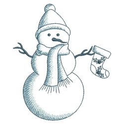 Bluework Snowman 1 07(Md) machine embroidery designs