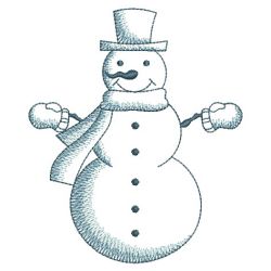 Bluework Snowman 1 08(Sm) machine embroidery designs