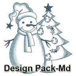 Bluework Snowman 2(Md) machine embroidery designs