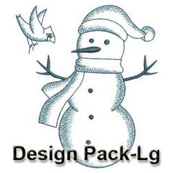 Bluework Snowman 2(Lg) machine embroidery designs