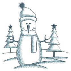 Bluework Snowman 2 01(Sm) machine embroidery designs