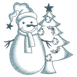 Bluework Snowman 2 03(Lg) machine embroidery designs