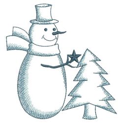 Bluework Snowman 2 04(Sm) machine embroidery designs