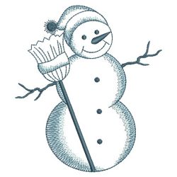 Bluework Snowman 2 08(Md) machine embroidery designs