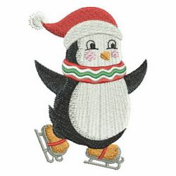 Christmas Penguin 03 machine embroidery designs