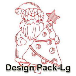 Redwork Santa 1(Lg) machine embroidery designs