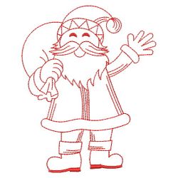 Redwork Santa 1 02(Md) machine embroidery designs