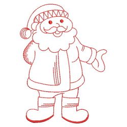 Redwork Santa 1 03(Md) machine embroidery designs