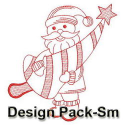 Redwork Santa 2(Sm) machine embroidery designs