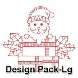 Redwork Santa 2(Lg) machine embroidery designs
