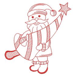 Redwork Santa 2 01(Md) machine embroidery designs