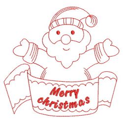 Redwork Santa 2 05(Lg) machine embroidery designs