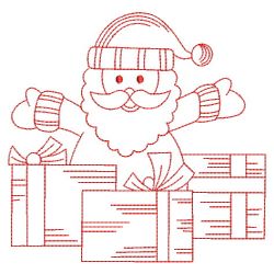 Redwork Santa 2 08(Md) machine embroidery designs