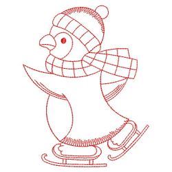 Redwork Penguin 07(Lg) machine embroidery designs