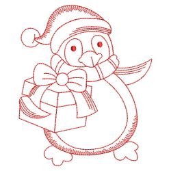 Redwork Penguin 08(Sm) machine embroidery designs