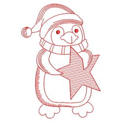 Redwork Penguin 09(Lg) machine embroidery designs