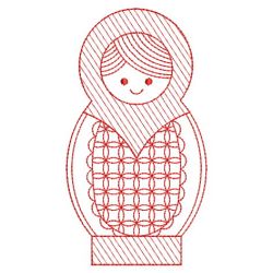Redwork Russian Nesting Doll 05(Sm)