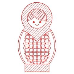 Redwork Russian Nesting Doll 05(Md)