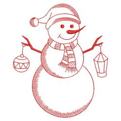 Redwork Snowman 01(Lg)