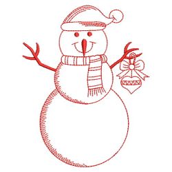 Redwork Snowman 06(Lg)