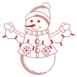 Redwork Snowman 08(Lg) machine embroidery designs