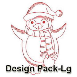 Redwork Penguin 2(Lg) machine embroidery designs