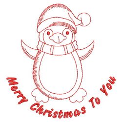 Redwork Penguin 2 01(Sm) machine embroidery designs