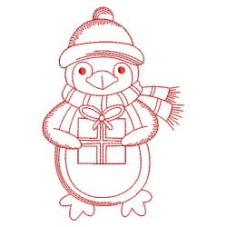 Redwork Penguin 2 02(Md) machine embroidery designs