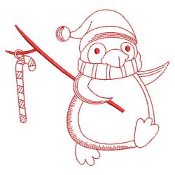 Redwork Penguin 2 03(Md) machine embroidery designs