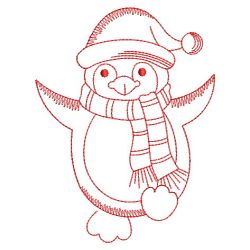 Redwork Penguin 2 04(Sm) machine embroidery designs