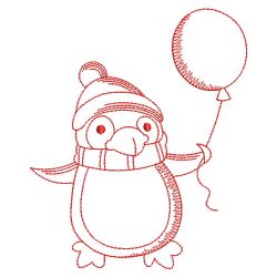 Redwork Penguin 2 05(Lg) machine embroidery designs