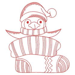 Redwork Penguin 2 06(Md) machine embroidery designs