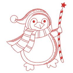 Redwork Penguin 2 09(Md) machine embroidery designs