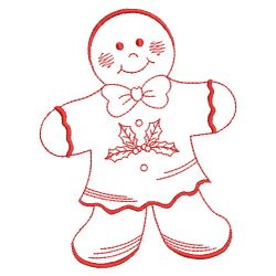 Redwork Gingerbread 01(Md) machine embroidery designs