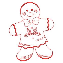 Redwork Gingerbread 01(Sm) machine embroidery designs