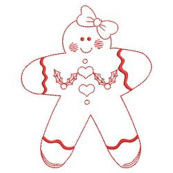 Redwork Gingerbread 02(Md) machine embroidery designs