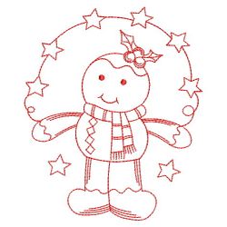 Redwork Gingerbread 06(Sm) machine embroidery designs