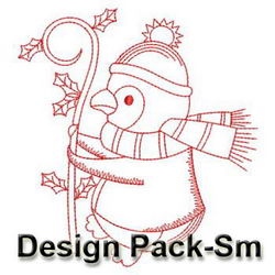 Redwork Penguin 3(Sm) machine embroidery designs
