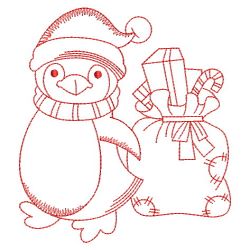 Redwork Penguin 3 02(Sm) machine embroidery designs