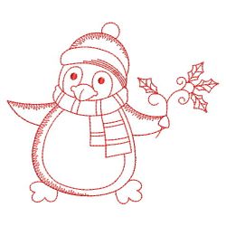 Redwork Penguin 3 03(Lg) machine embroidery designs