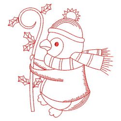 Redwork Penguin 3 07(Lg) machine embroidery designs