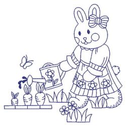 Redwork Cute Rabbit 04(Lg)